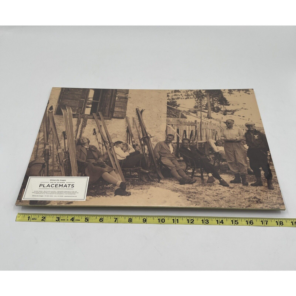 WinterLilly Images‎ Paper Placemats Skiing Theme Pad Of 24 Sealed - Picture 3 of 4